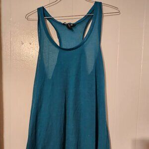 H&M Sheer Teal Tank Top